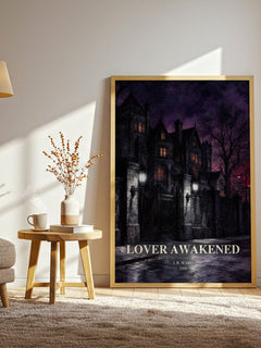 Lover Awakened watercolour print in frame leaning in hallway – romance wall art