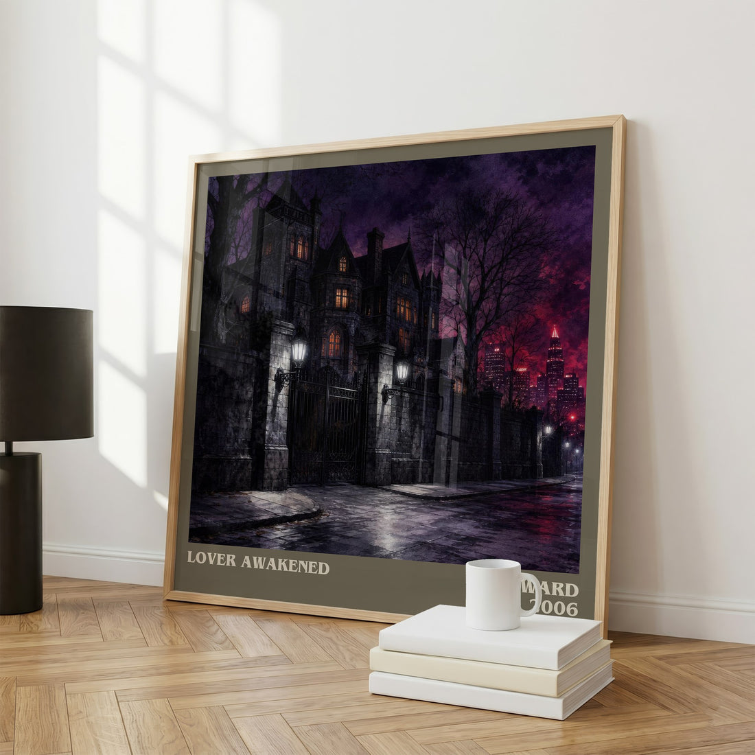 Lover Awakened literary print framed by window – literary home decor