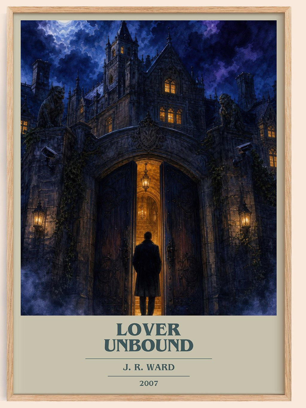 Lover Unbound book cover book poster by J. R. Ward – framed literary art print