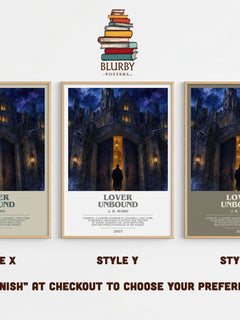 Lover Unbound bookish print in frame leaning in hallway – romance wall art