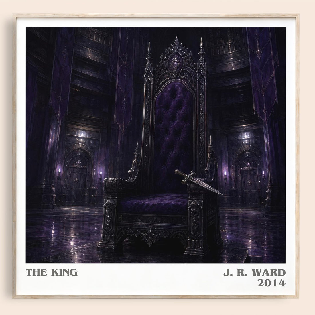 The King literary book poster by J. R. Ward – framed literary art print
