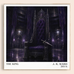 The King literary book poster by J. R. Ward – framed literary art print