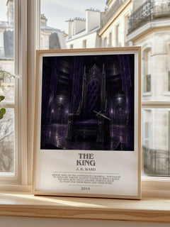 The King bookish poster colour and style options – J. R. Ward book art