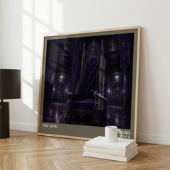 The King literary print framed by window – literary home decor