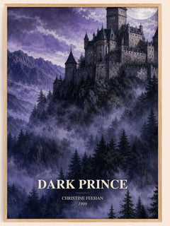 Dark Prince watercolour book poster by Christine Feehan – framed literary art print