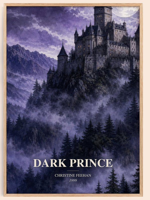 Dark Prince watercolour book poster by Christine Feehan – framed literary art print