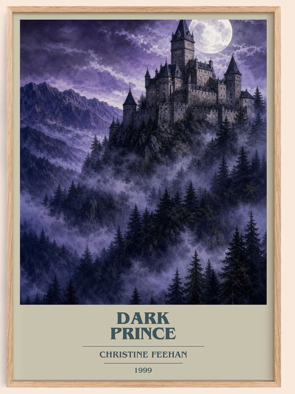 Dark Prince book cover book poster by Christine Feehan – framed literary art print