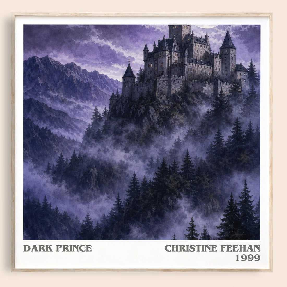 Dark Prince literary book poster by Christine Feehan – framed literary art print