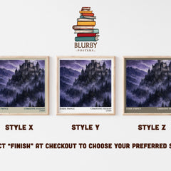 Dark Prince literary print in frame leaning in hallway – romance wall art