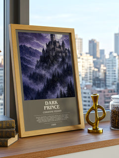 Dark Prince bookish print framed by window – literary home decor