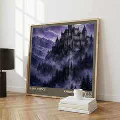 Dark Prince literary print framed by window – literary home decor