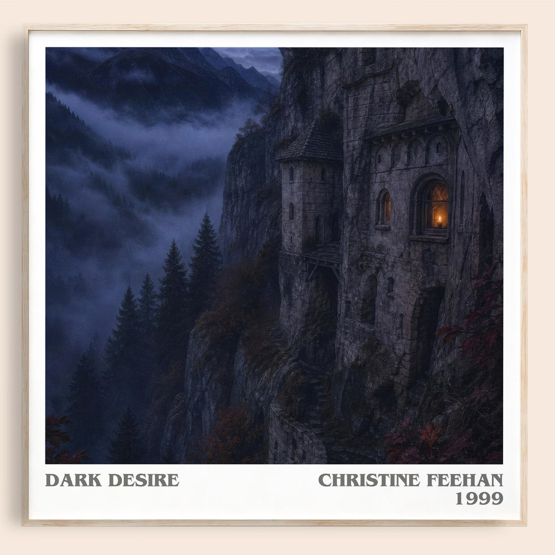 Dark Desire literary book poster by Christine Feehan – framed literary art print