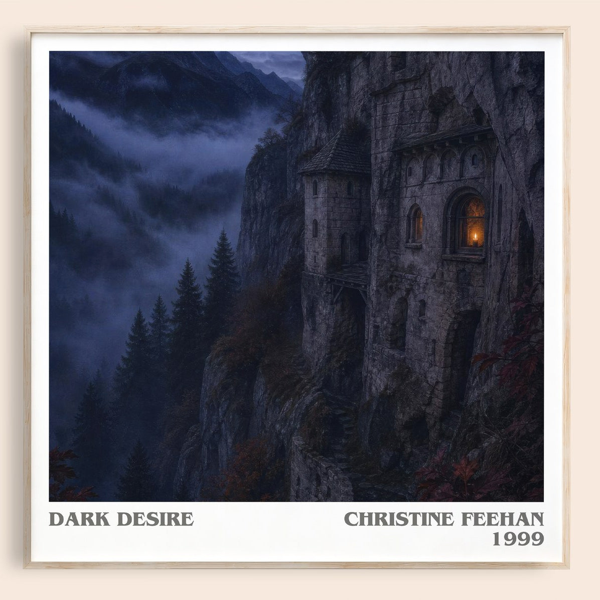 Dark Desire literary book poster by Christine Feehan – framed literary art print