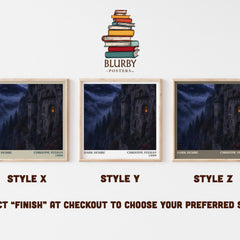 Dark Desire literary print in frame leaning in hallway – romance wall art