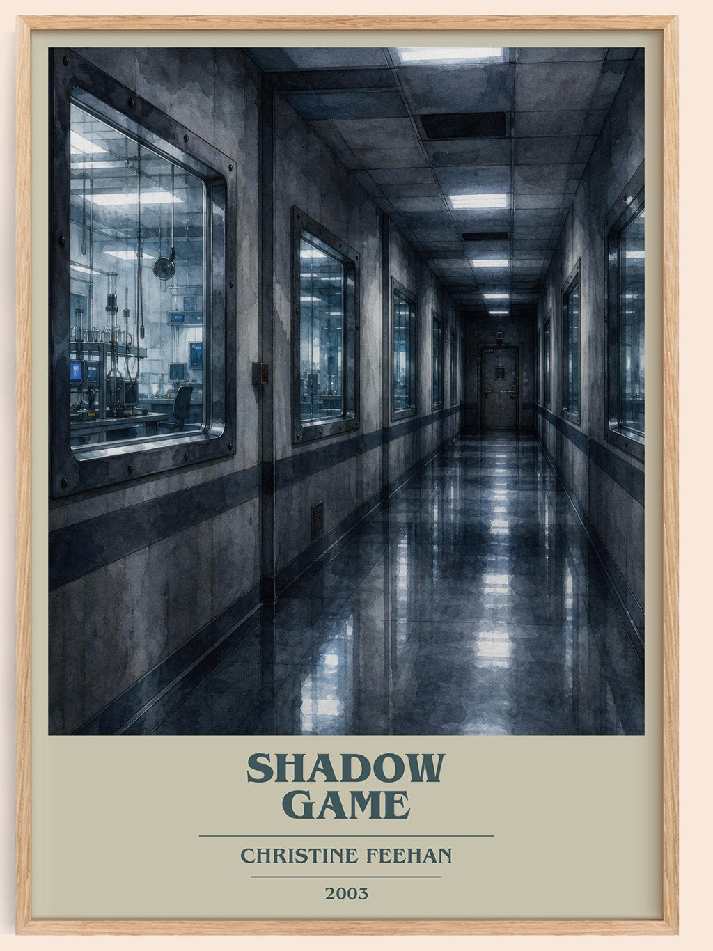 Shadow Game book cover book poster by Christine Feehan – framed literary art print