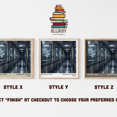 Shadow Game literary print in frame leaning in hallway – romance wall art