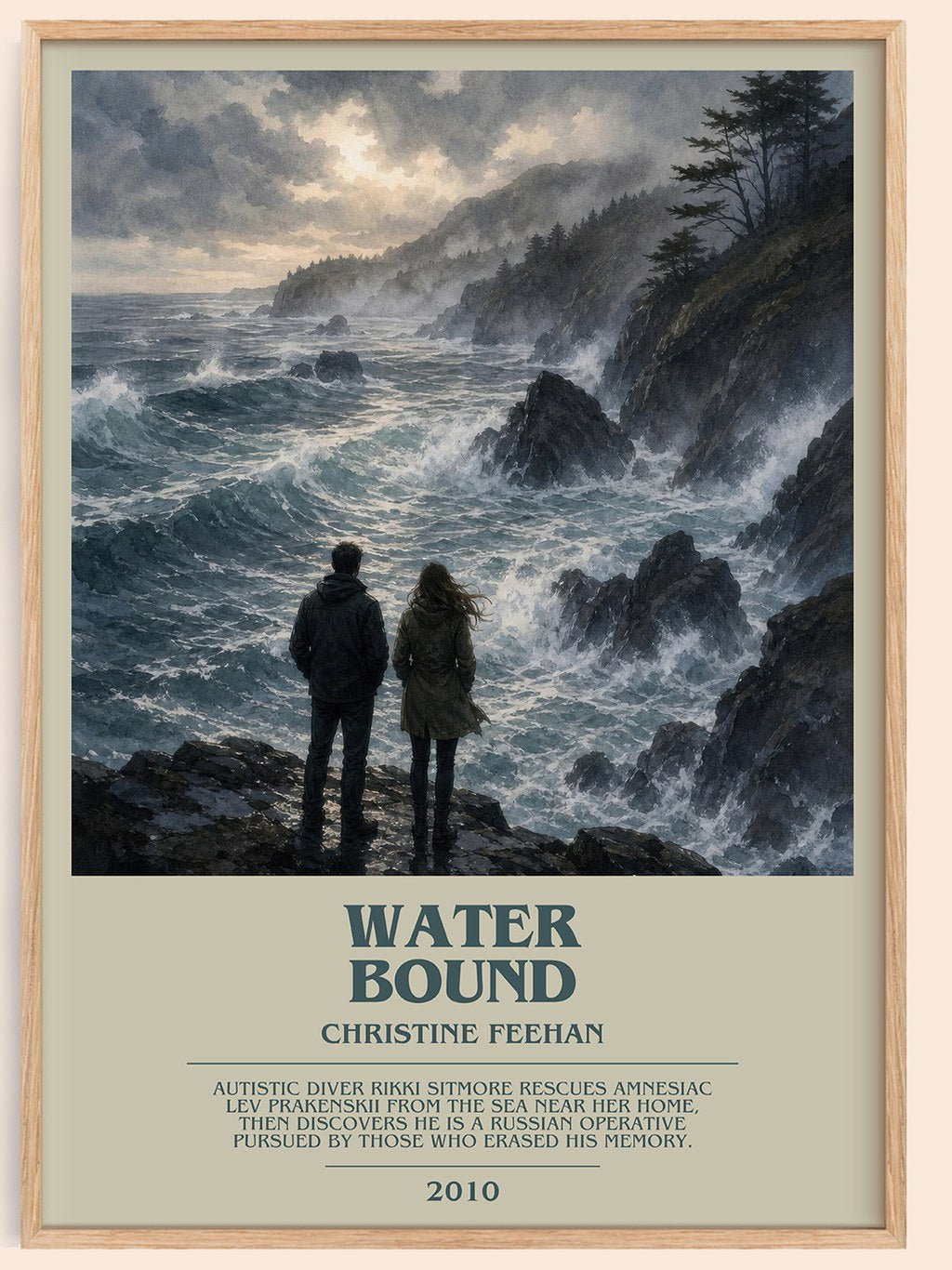 Water Bound bookish book poster by Christine Feehan – framed literary art print