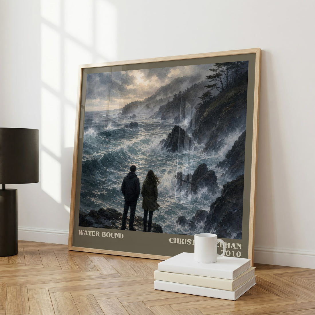 Water Bound literary print framed by window – literary home decor