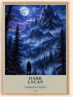 Dark Lycan book cover book poster by Christine Feehan – framed literary art print
