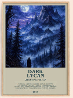 Dark Lycan bookish book poster by Christine Feehan – framed literary art print