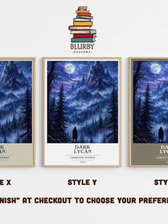 Dark Lycan book cover print in frame leaning in hallway – romance wall art