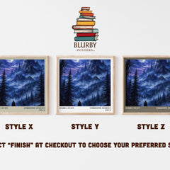 Dark Lycan literary print in frame leaning in hallway – romance wall art