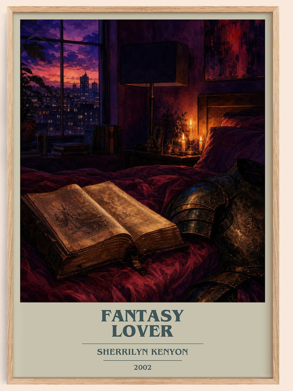 Fantasy Lover book cover book poster by Sherrilyn Kenyon – framed literary art print