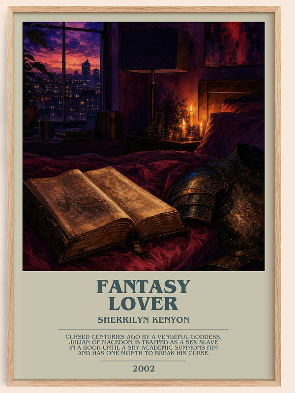 Fantasy Lover bookish book poster by Sherrilyn Kenyon – framed literary art print