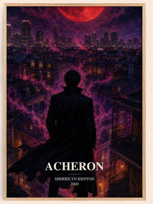 Acheron watercolour book poster by Sherrilyn Kenyon – framed literary art print