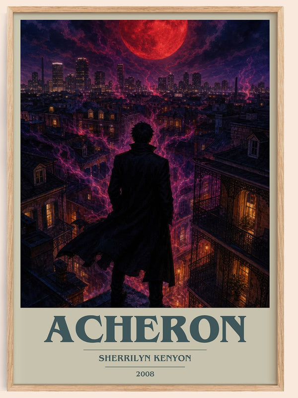 Acheron book cover book poster by Sherrilyn Kenyon – framed literary art print