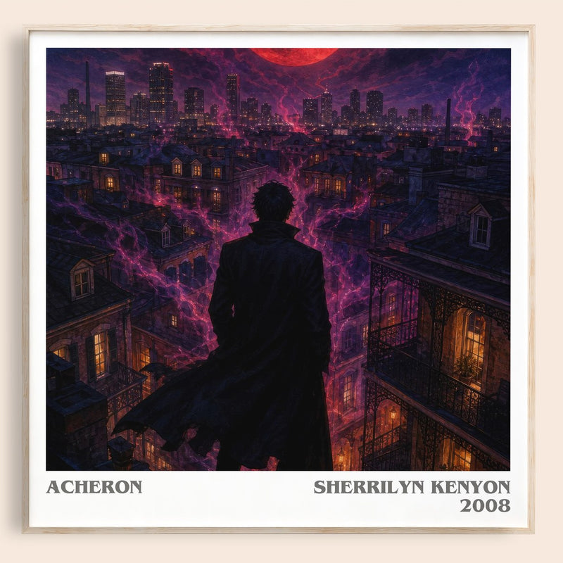 Acheron literary book poster by Sherrilyn Kenyon – framed literary art print