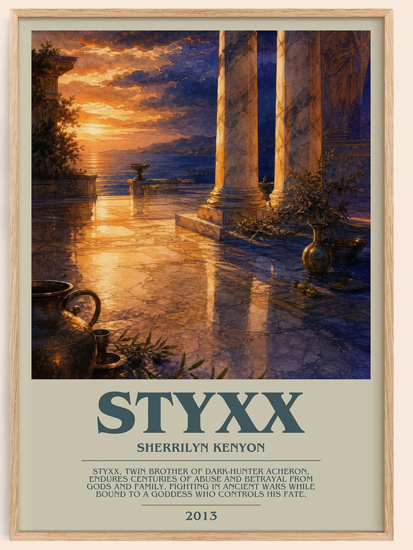 Styxx bookish book poster by Sherrilyn Kenyon – framed literary art print