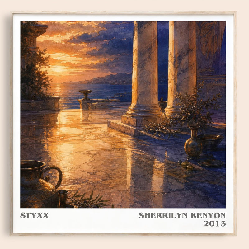 Styxx literary book poster by Sherrilyn Kenyon – framed literary art print