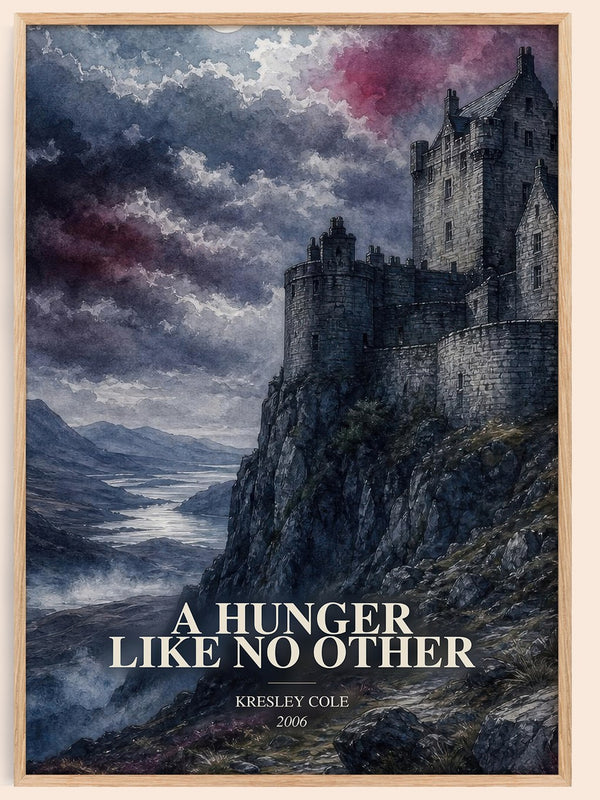 A Hunger Like No Other watercolour book poster by Kresley Cole – framed literary art print