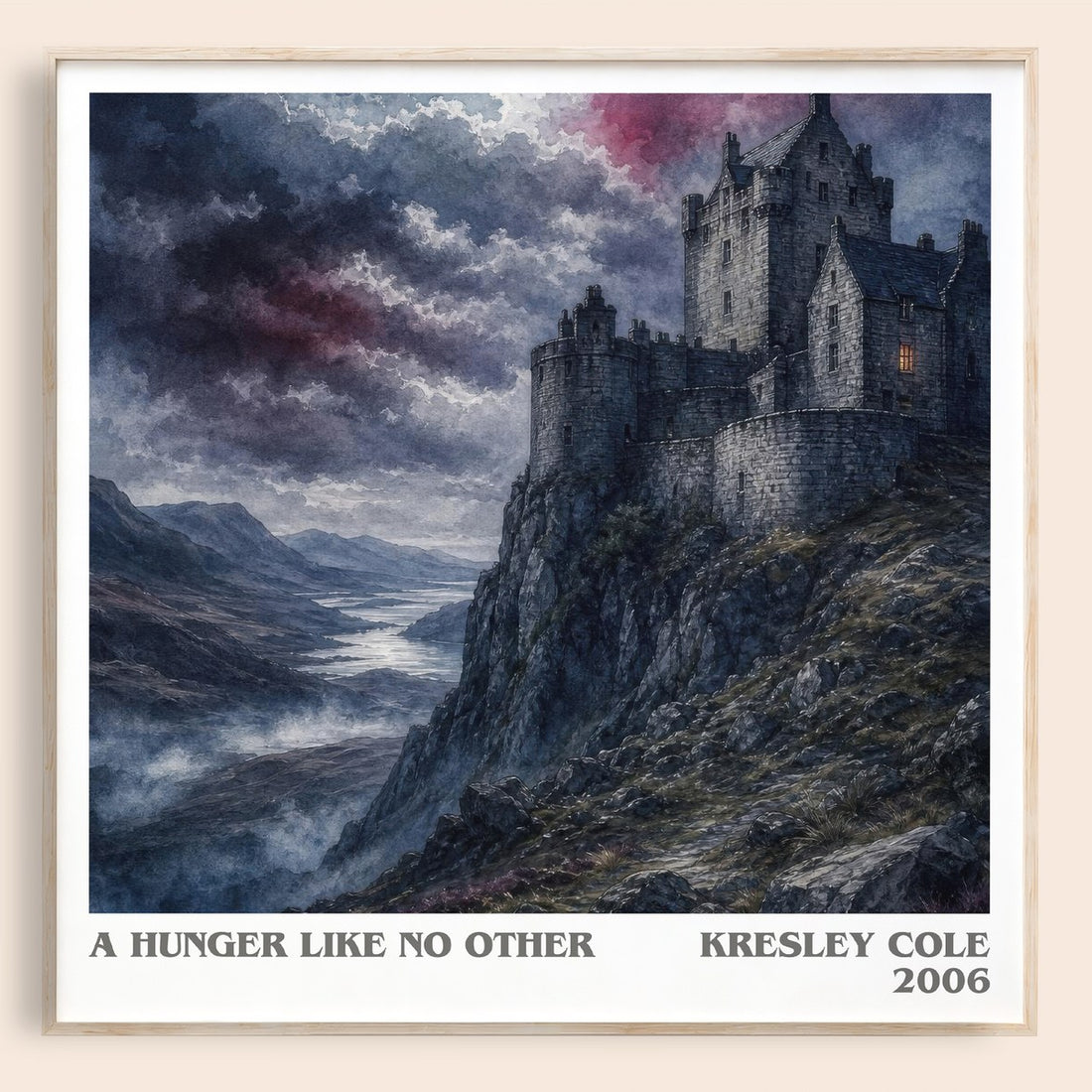 A Hunger Like No Other literary book poster by Kresley Cole – framed literary art print
