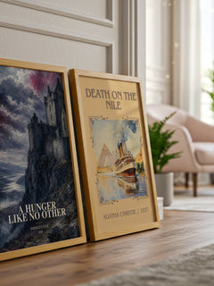 A Hunger Like No Other watercolour print framed by window – literary home decor