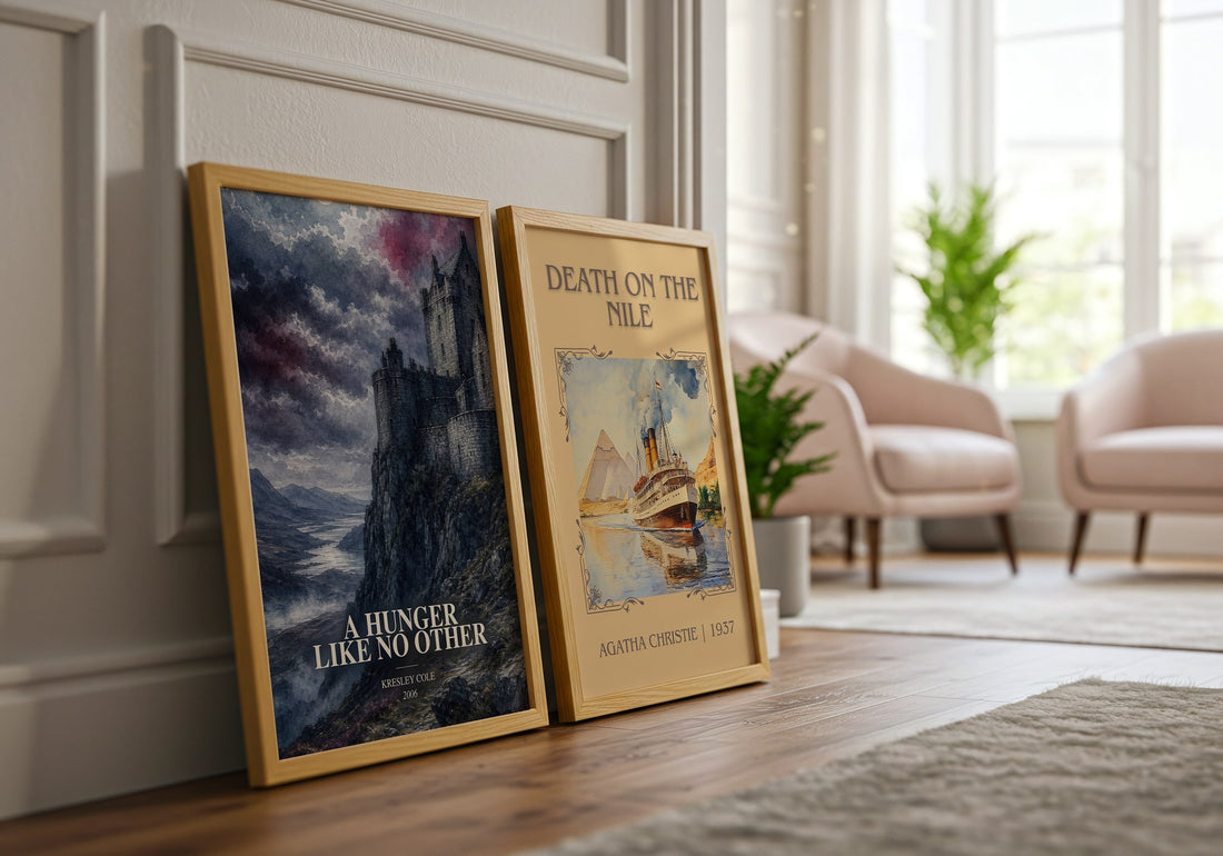 A Hunger Like No Other watercolour print framed by window – literary home decor