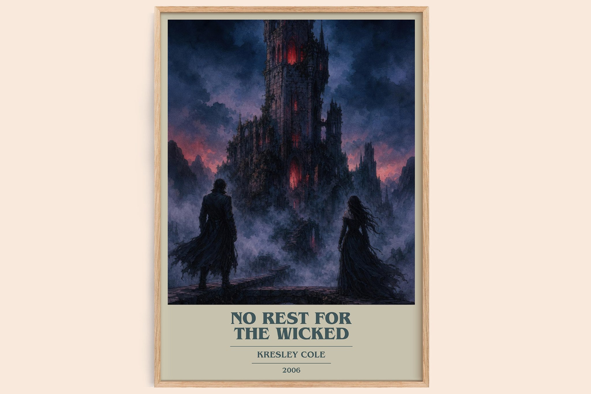 No Rest for the Wicked Book Cover Poster by Kresley Cole