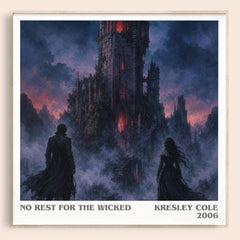 No Rest for the Wicked literary book poster by Kresley Cole – framed literary art print