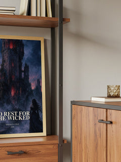 No Rest for the Wicked book watercolour illustration paper finish options – matte satin gloss