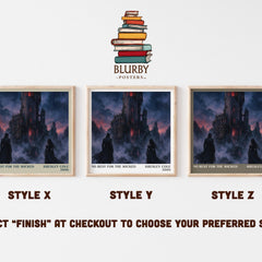 No Rest for the Wicked literary print in frame leaning in hallway – romance wall art