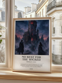 No Rest for the Wicked bookish poster colour and style options – Kresley Cole book art