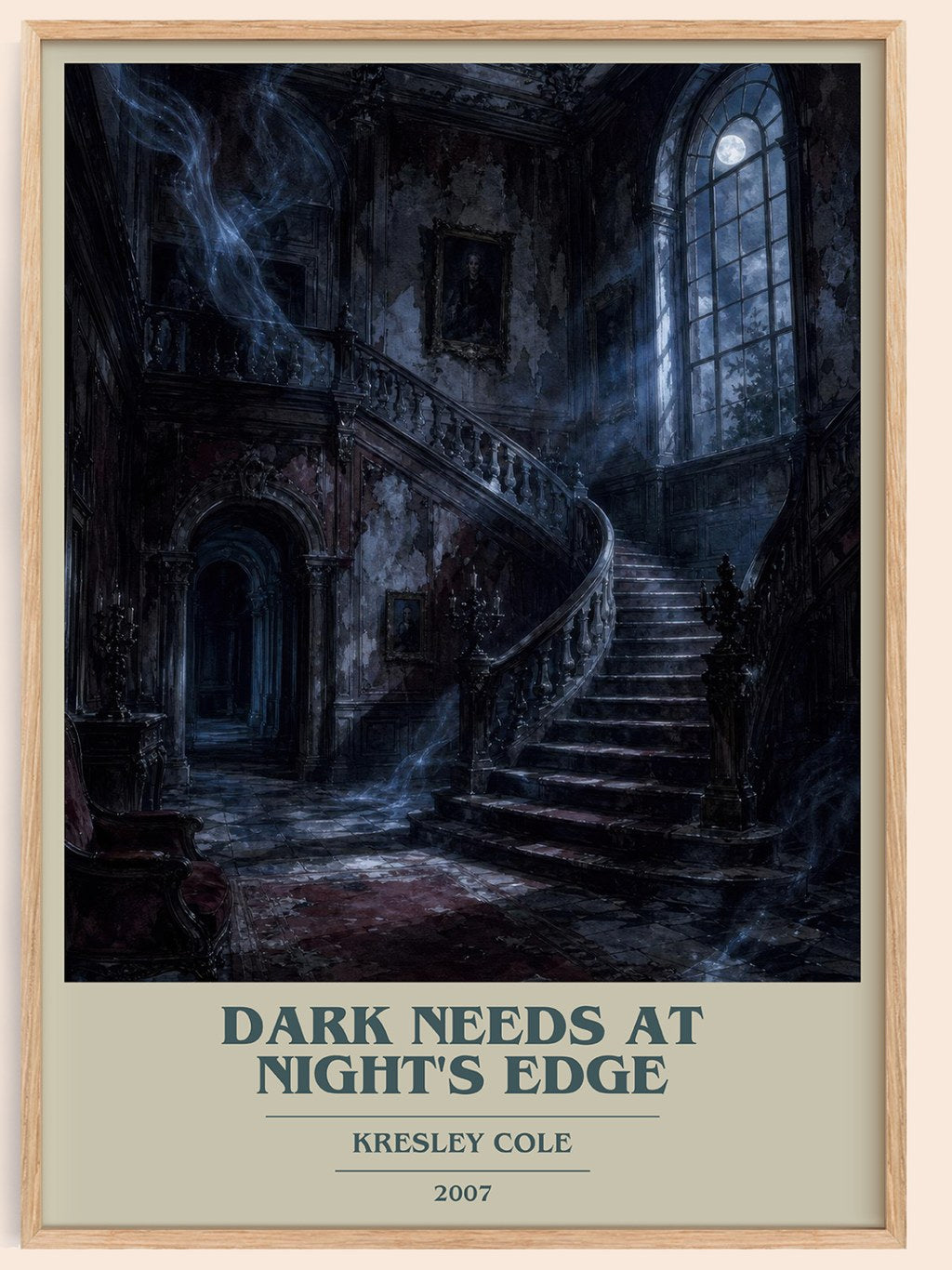 Dark Needs at Night's Edge book cover book poster by Kresley Cole – framed literary art print