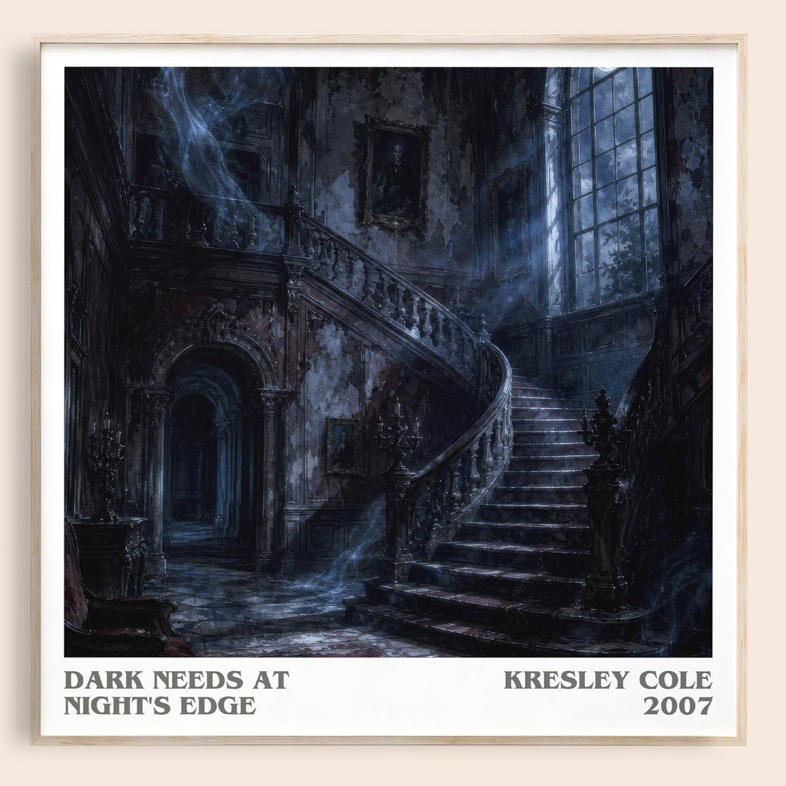 Dark Needs at Night's Edge literary book poster by Kresley Cole – framed literary art print