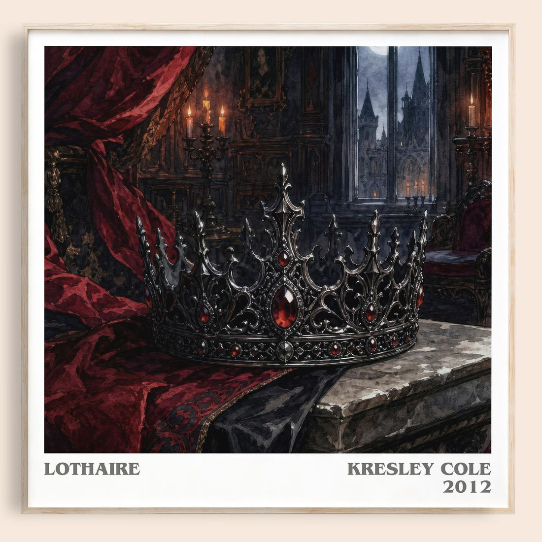 Lothaire literary book poster by Kresley Cole – framed literary art print