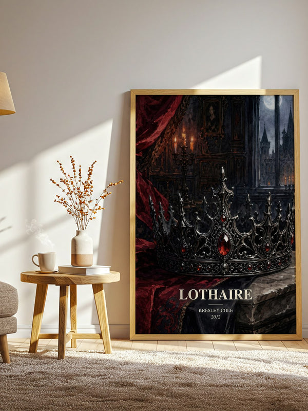 Lothaire watercolour print in frame leaning in hallway – romance wall art