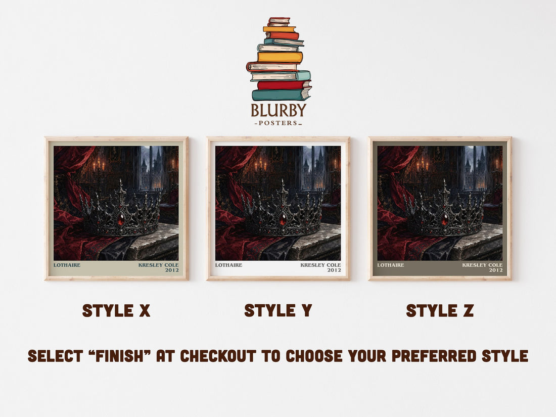 Lothaire literary print in frame leaning in hallway – romance wall art (mockup)