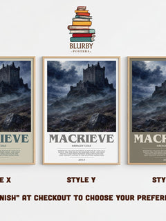 MacRieve bookish print in frame leaning in hallway – romance wall art