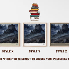 MacRieve literary print in frame leaning in hallway – romance wall art