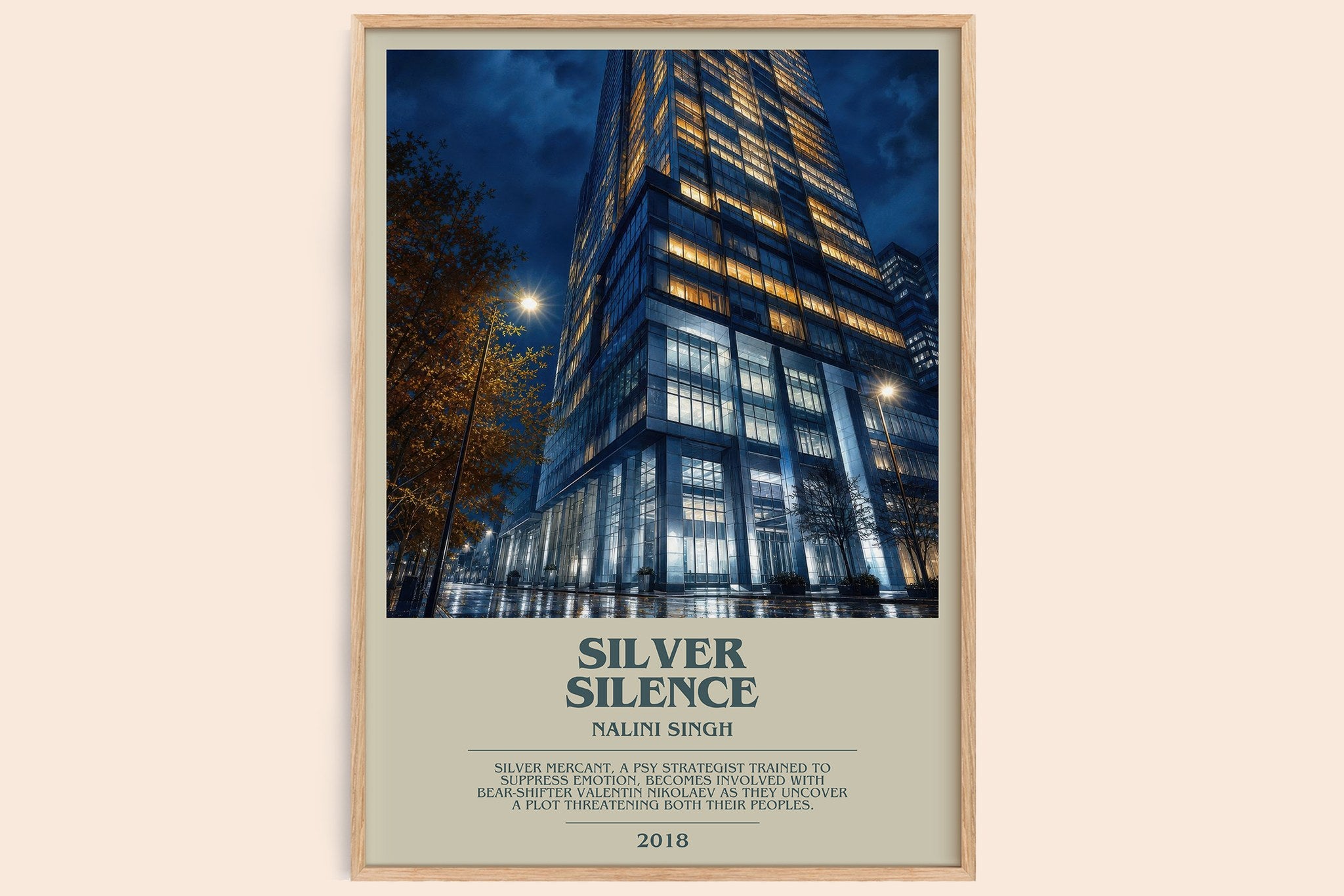 Silver Silence Bookish Wall Art by Nalini Singh